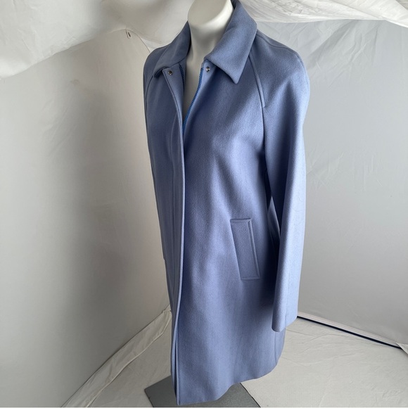 Express vintage 90s Y2K light blue single breast wool pea coat M - Picture 4 of 14